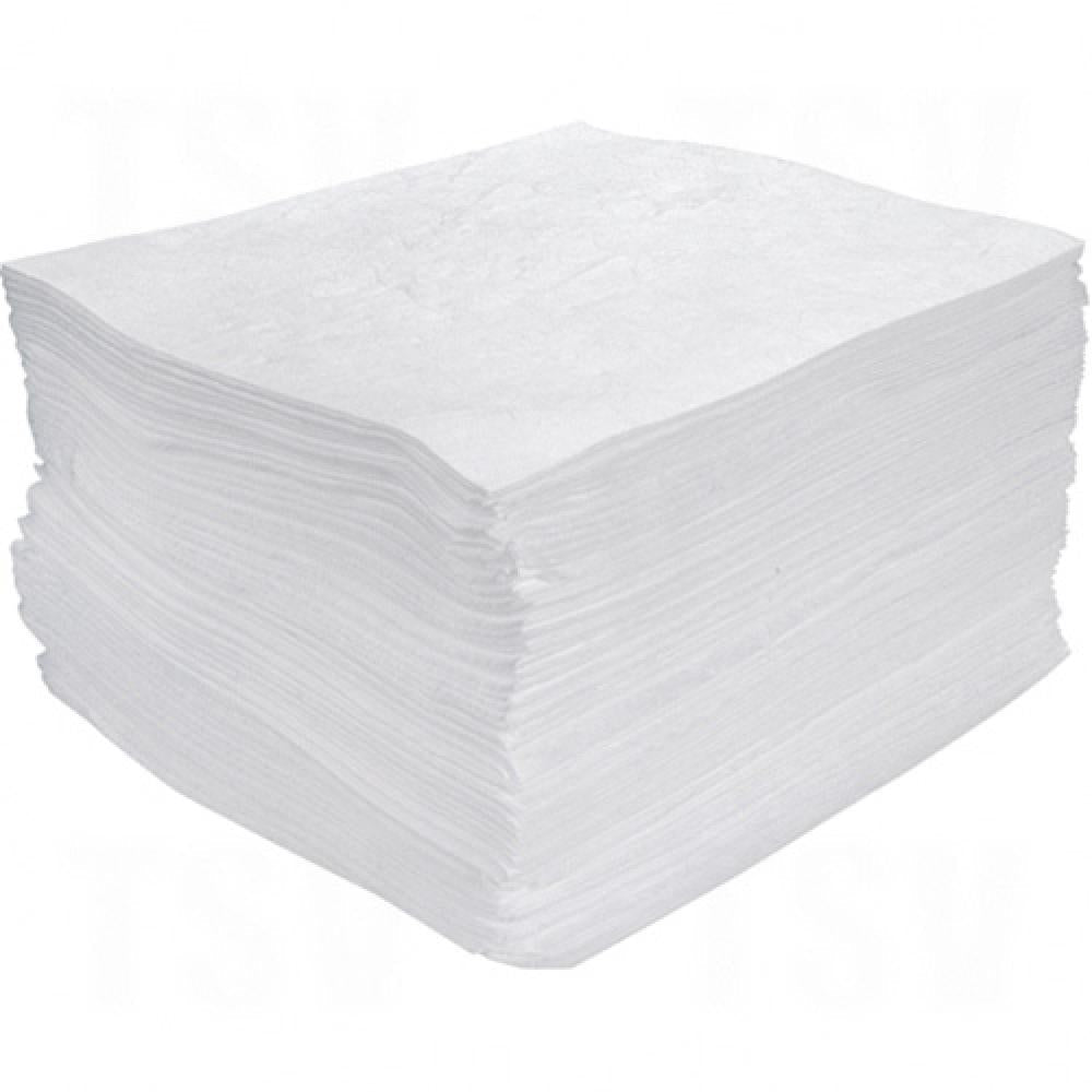 Tampons absorbants Meltblown, huile uniquement, 15" x 17", capacité d'absorption de 25 gal.
