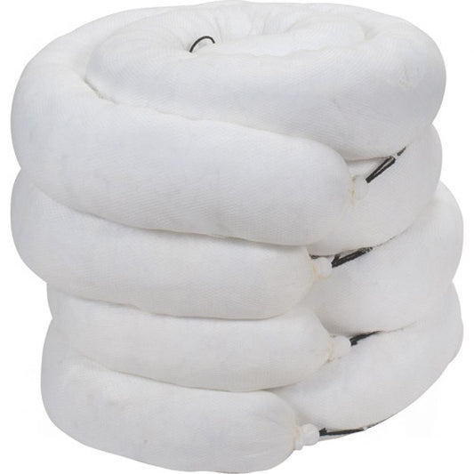 Barrages absorbants de qualité supérieure, huile uniquement, 10 pi L x 8 po l, capacité d'absorption de 70 gal, 4/pqt