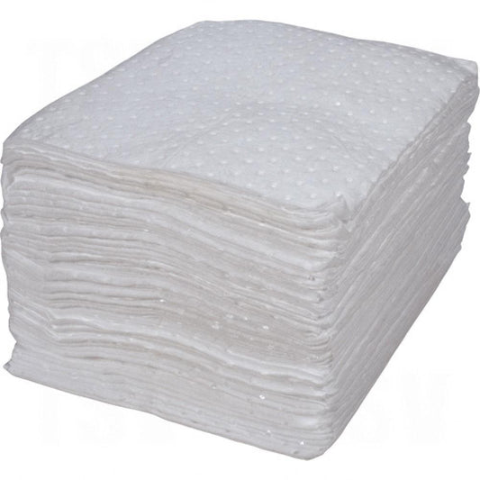 Bonded Sorbent Pad, Oil Only, 15" x 17", 25 gal. Absorbancy