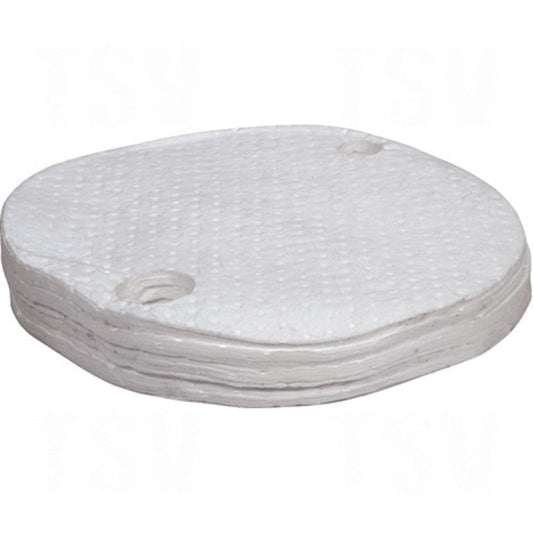 Tampons absorbants pour couvercle de baril, huile uniquement, 25/pqt