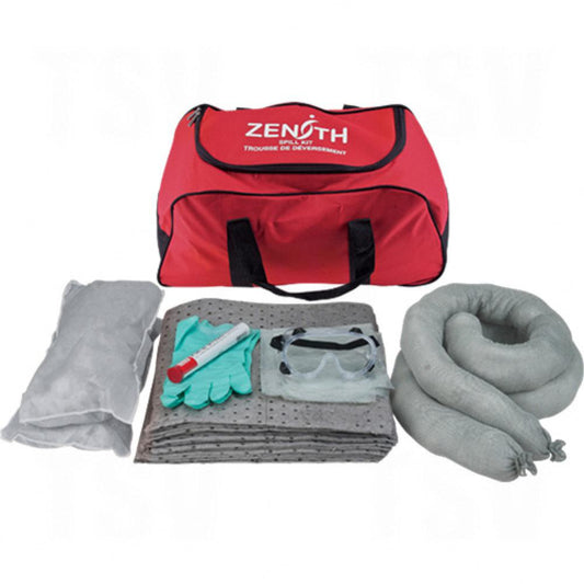 Kit anti-déversement pour véhicule, universel, sac, capacité d'absorption de 10 gal US