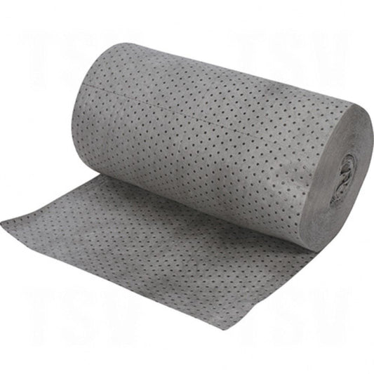 Rouleaux absorbants en fibres fines de qualité industrielle, poids lourd, 150 pi L x 30 po l, capacité d'absorption de 70 gal.