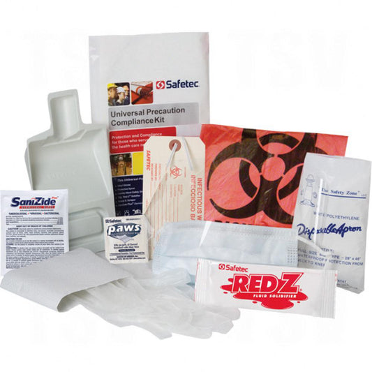 Kit de précaution contre les déversements d'agents pathogènes transmissibles par le sang, universel, sac