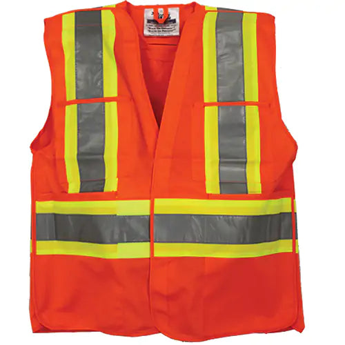 Viking, Traffic Safety Vest, High Visibility Orange, 2X-Large/3X-Large, Polyester