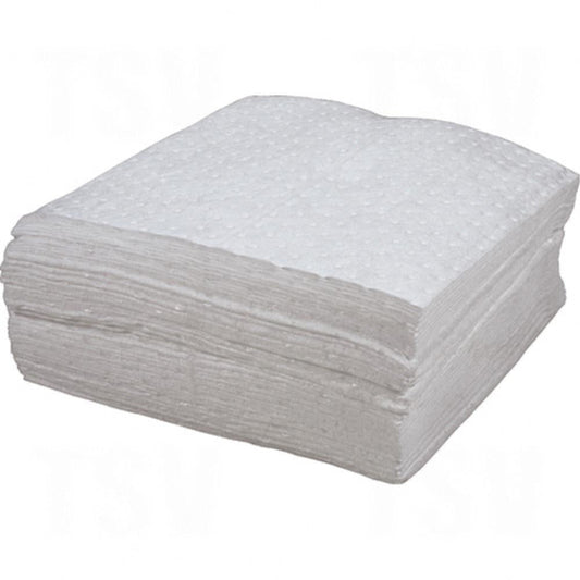 Bonded Sorbent Pads, Oil Only, 15" x 18", 30 gal. Absorbancy, 100/pk