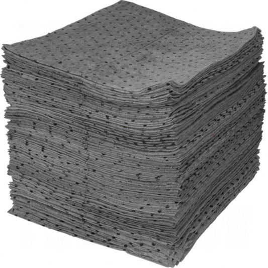 Bonded Sorbent Pads, Universal, 15" x 17", 30 gal. Absorbancy, 100/pk