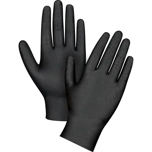 Heavy Duty Nitrile Exam Gloves, 8 mils, Powder-Free, Black, SZ: L, 50/BX