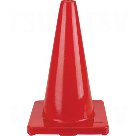 Cône de signalisation coloré, 18 po, rouge