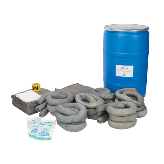 Kit anti-déversement, universel, fût bleu, capacité d'absorption de 55 gal US
