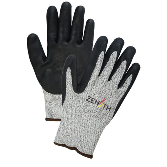 Cold Weather Seamless Stretch Cut-Resistant Gloves, Size Large/9, 13 Gauge, Foam Nitrile Coated, HPPE Shell, ASTM ANSI Level A4
