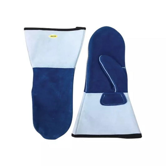 Heat resistant welding mitt, leather, one size