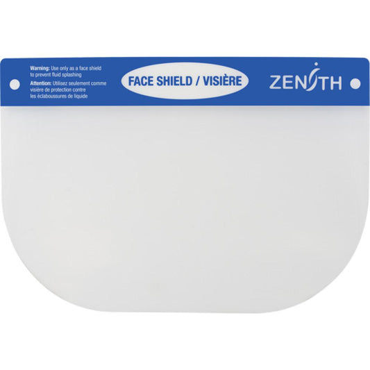 Disposable Faceshield with Head Gear, PET, W 12-1/2", H 8-5/8"