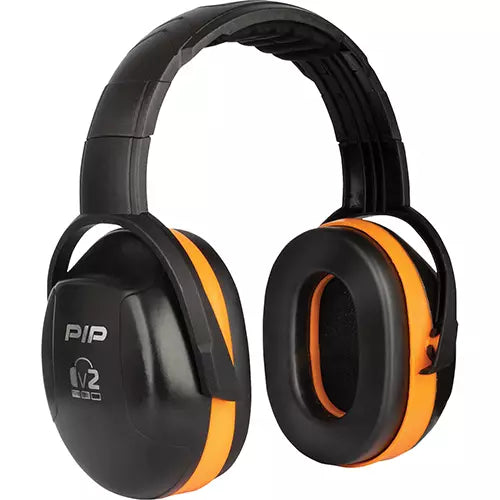 V2 Passive Ear Muff NRR 25 Neon Orange – Adjustable Headband