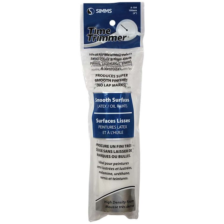 Mini-manchon et monture Simms Time Trimmer 4 po, mousse ultrafine à bout arrondi