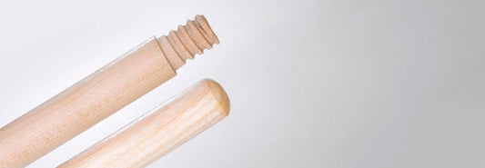Wood broom handle 54'' threaded