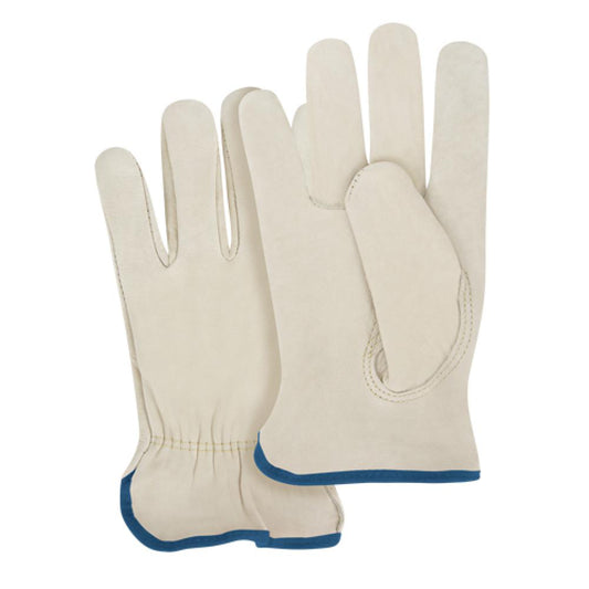 Gants de conduite ajustés, taille XL, paume en cuir de vachette pleine fleur