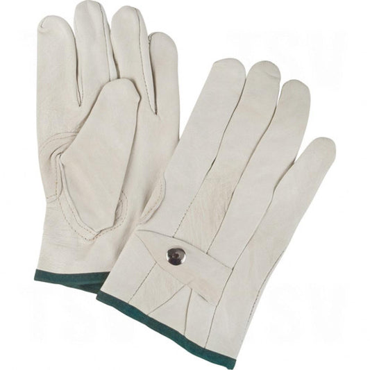 Gants de cordage pour travaux standard, taille M, paume en cuir de vachette pleine fleur