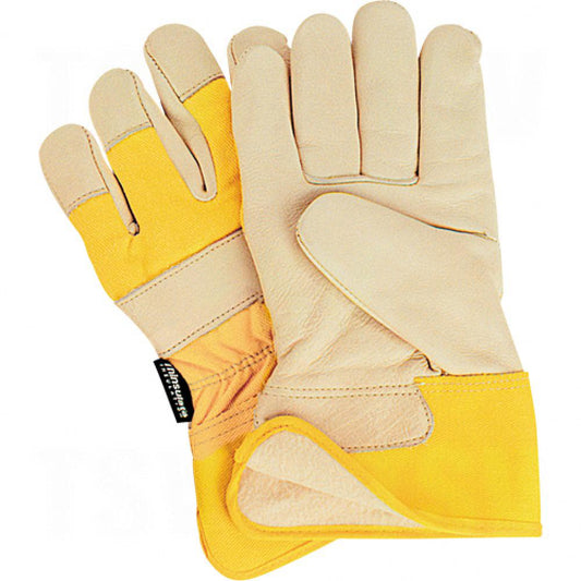 Gants d'ajusteur de qualité supérieure, très grands, paume en cuir de vachette pleine fleur, doublure intérieure en Thinsulate