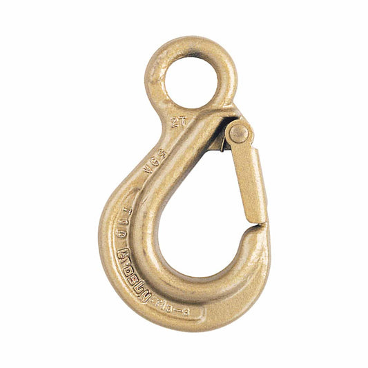 Crosby® S-315A Eye Chain Hook with Integrated Latch, Forged Alloy Steel, 1/4" - 5/16"