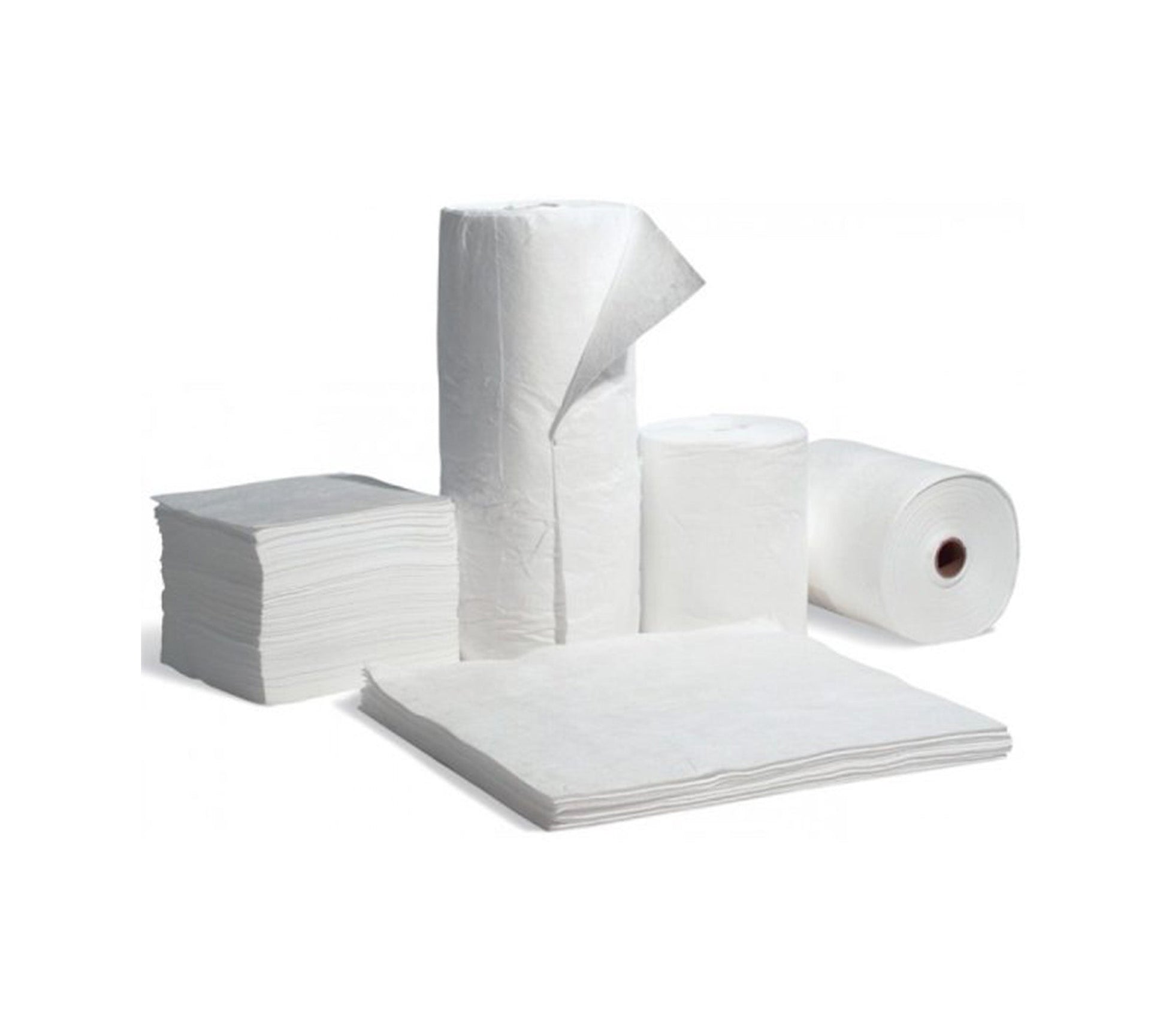 Hydrophobic Sonic Bonded Sorbents, White, 30″ X 150′ heavy
