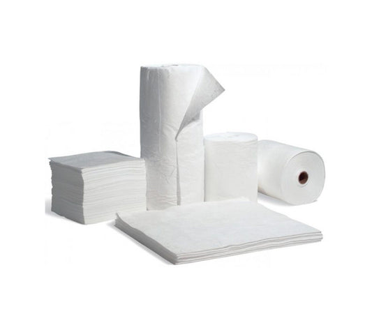 Hydrophobic Sonic Bonded Sorbents, White, 30″ X 150′ heavy