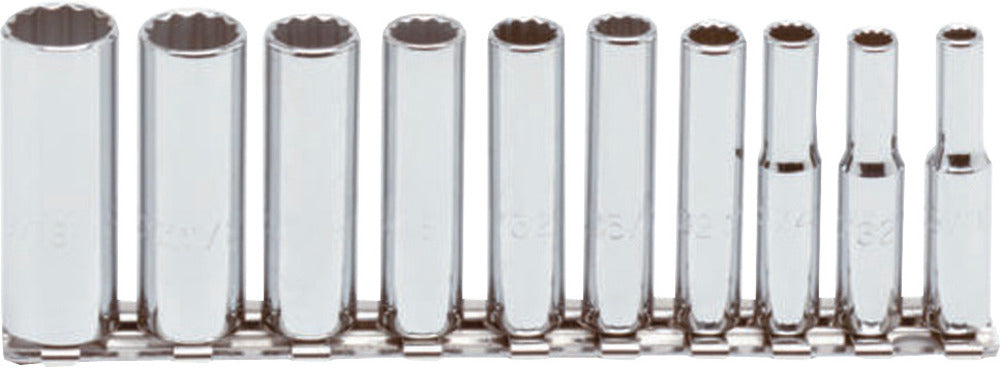 Ensemble de douilles profondes Proto® 1/4" Drive - 12 points, 10 pièces