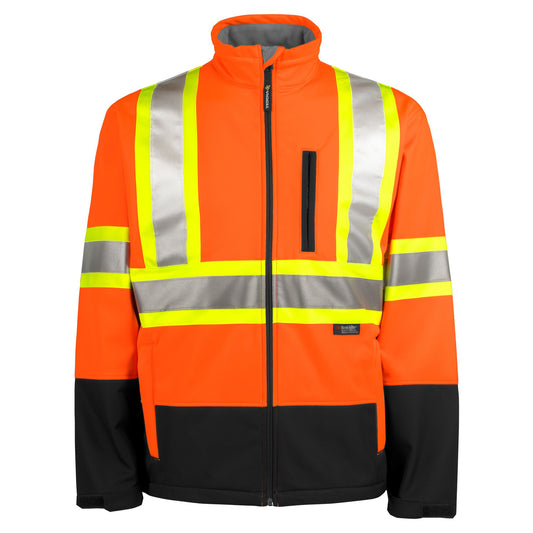 Terra, Hi-Vis Softshell Jacket, Orange, Polyester, XL