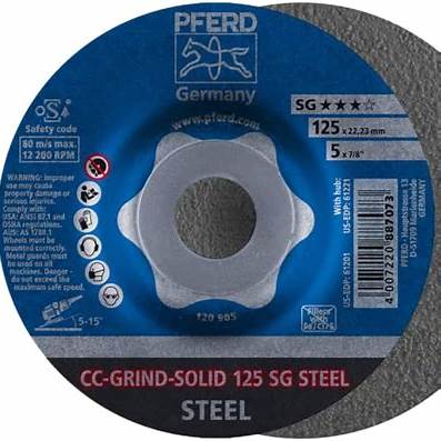 F-470251 SP Grinding Wheel, 5" x 1/4" x 7/8", Type 27