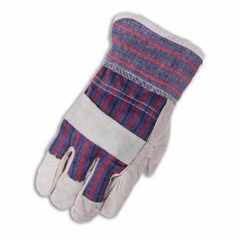 Split Leather Work Glove, 3-Piece Palm