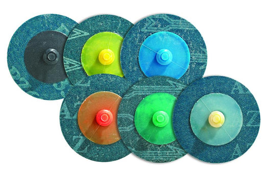 Twist Topcut Sanding Discs, 3 In. Grit 60, Blue