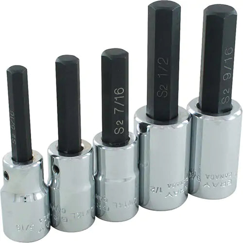Socket Kit - 1/2" Drive Hex Head, 5 Pieces