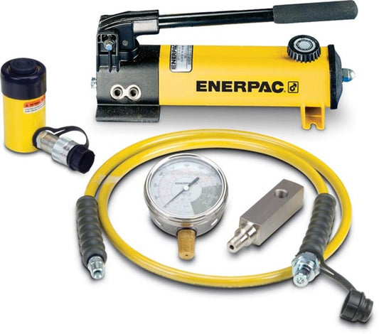 Enerpac, Hydraulic Cylinder and Hand Pump Set, 5 Ton, 5 in Stroke, 10,000 PSI