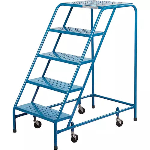 Rolling Step Ladder with Locking Step, 5 Steps, 18" Step Width, 46" Platform Height, Steel
Model: VC134