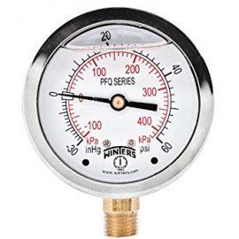 Liquid Filled Pressure Gauge, 0/160 psi/kPa