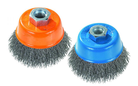 Fils sertis pour brosse coupelle, sertis, 3 po x 5/8 po-11 po. fil : 0,0118 po.
